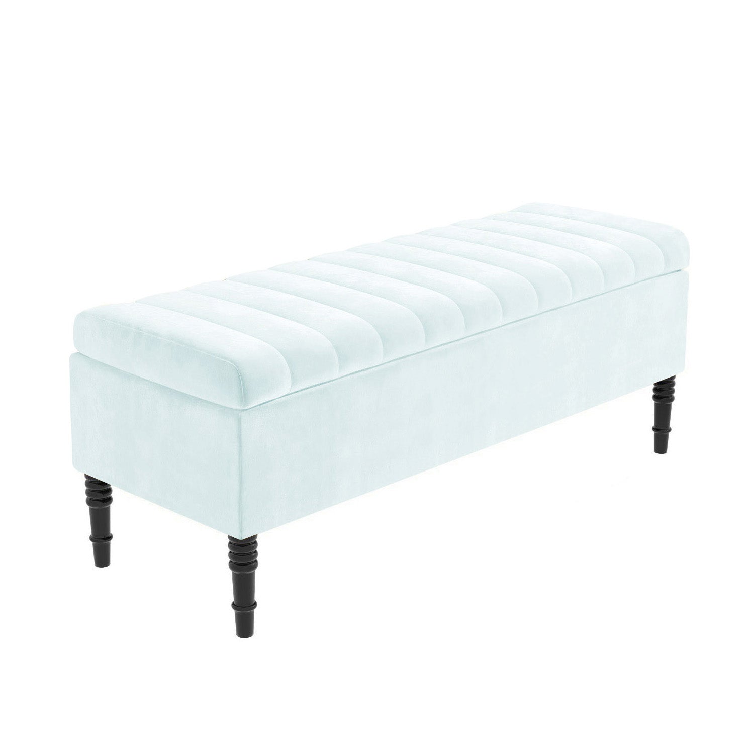 Paris Striped Ottoman Bench with storage