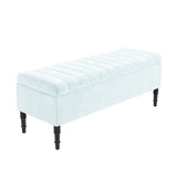 Paris Striped Ottoman Bench with storage