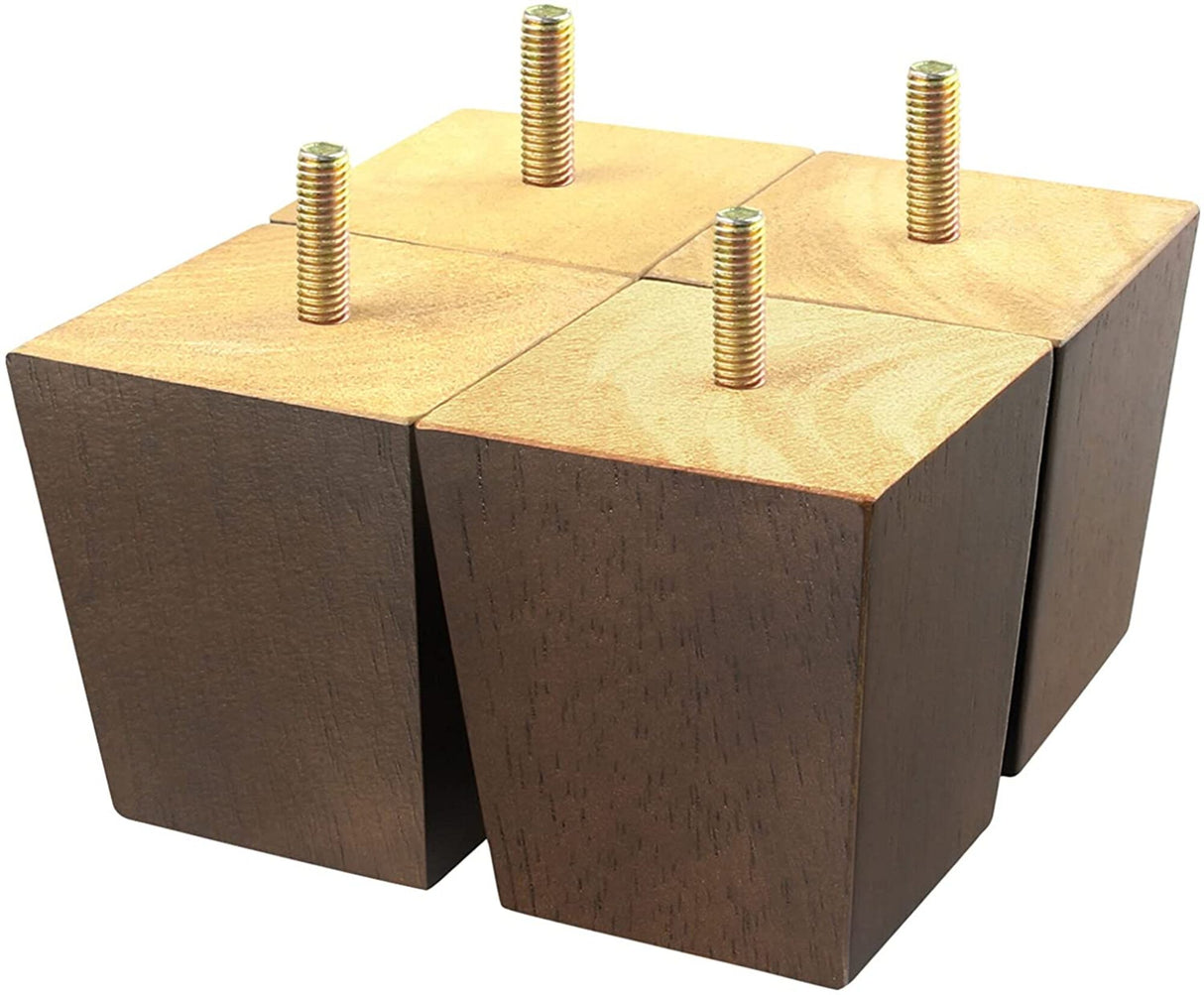 4 x Square Tapered Wooden Legs, Wooden Furniture Legs