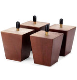 4 x Square Tapered Wooden Legs, Wooden Furniture Legs