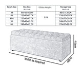 Haven Chesterfield Ottoman in Naples Velvet