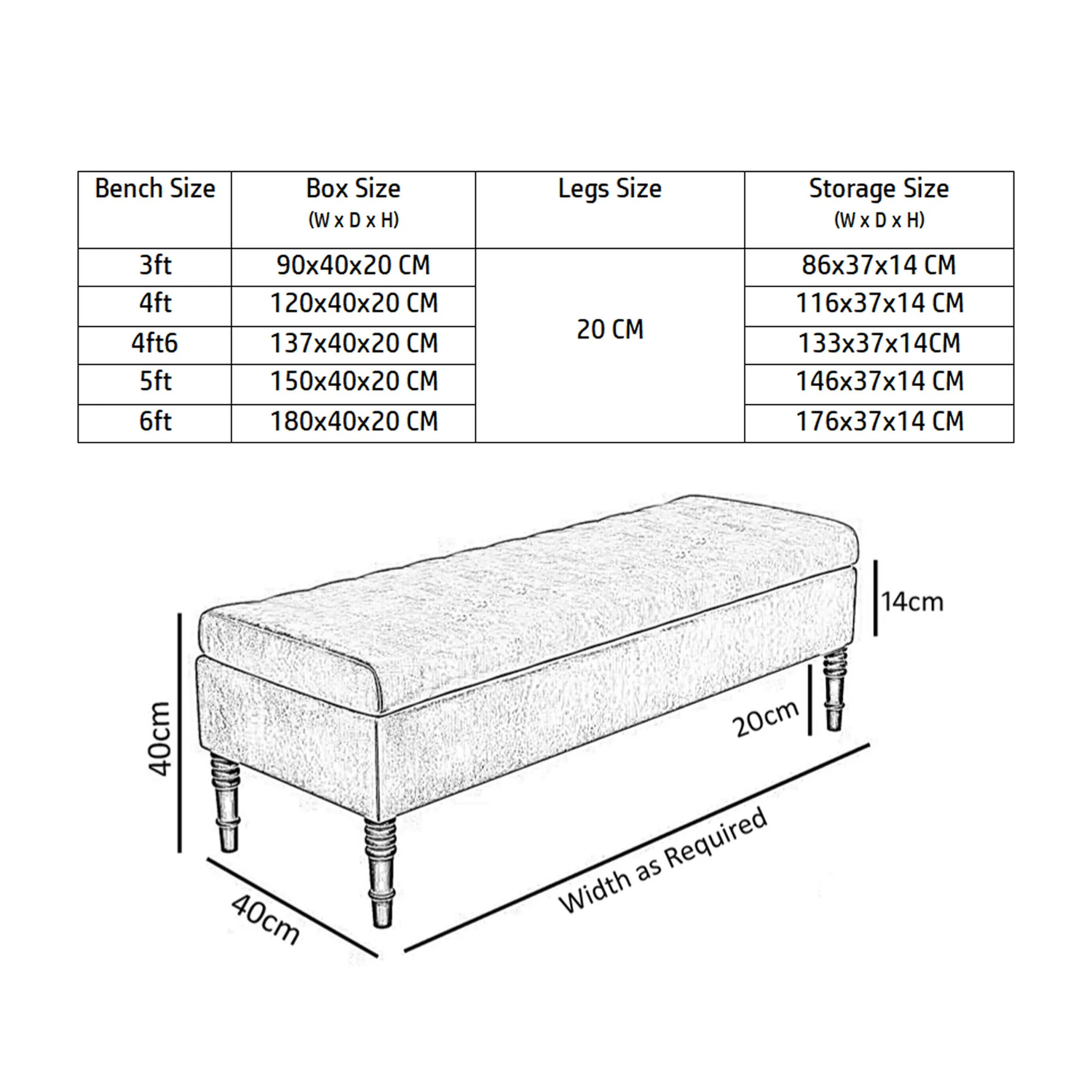Safar Plain Upholstered Shoe Storage Bench with Legs