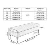 Safar Plain Upholstered Shoe Storage Bench with Legs