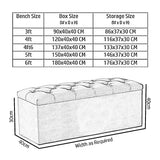 Luna Chesterfield Velvet Storage Ottoman