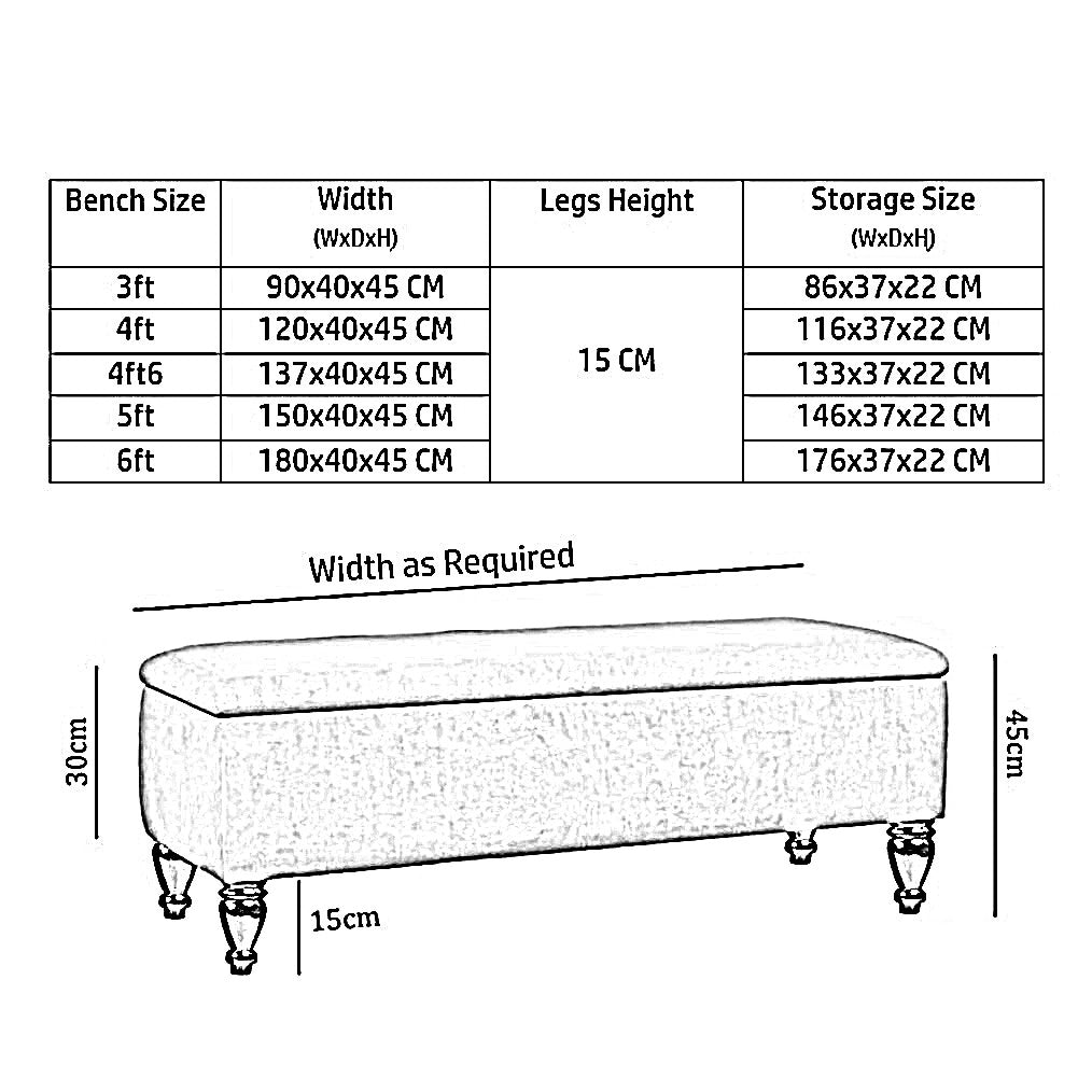 Lisbon Ottoman Storage Bench