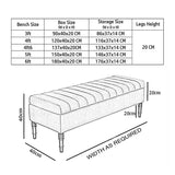Safar Striped Naples Storage Bench with Legs